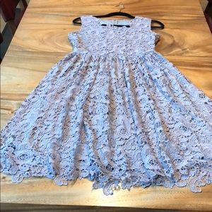 Silver lace dress